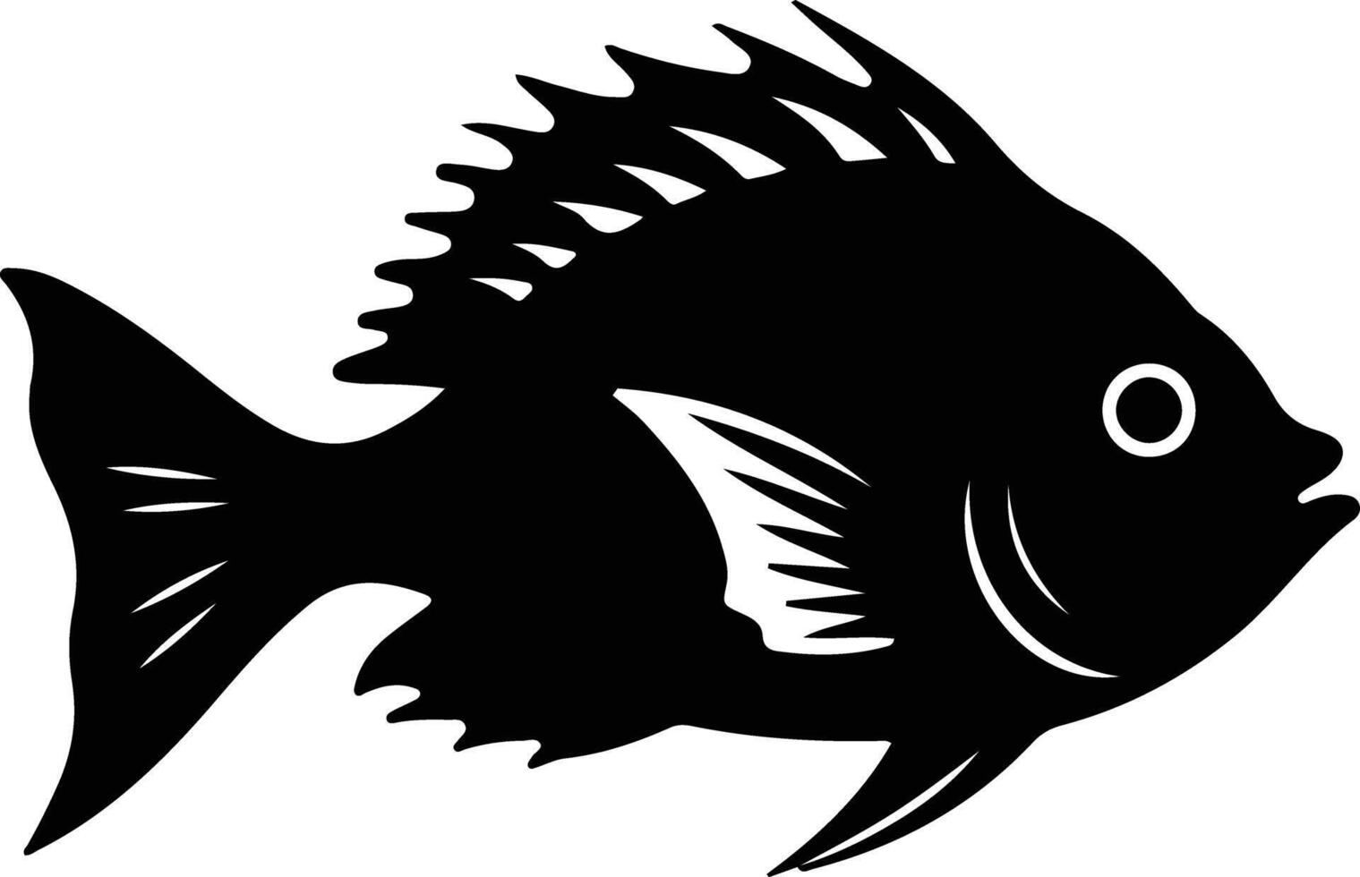 John Dory black silhouette vector