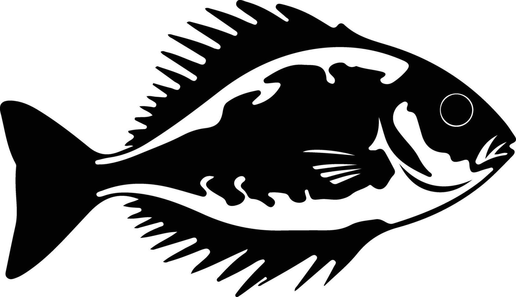 John Dory black silhouette vector