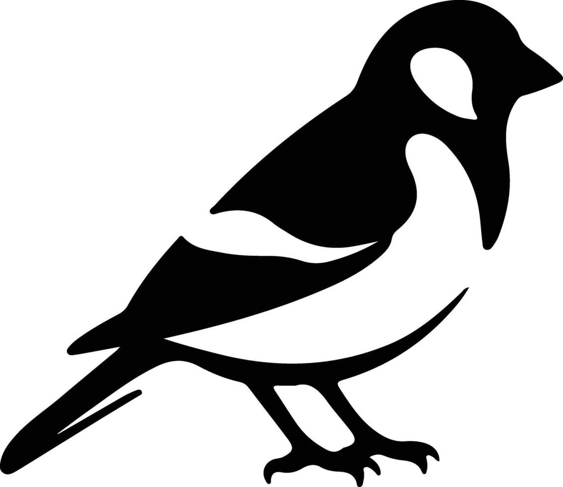 goldfinch black silhouette vector