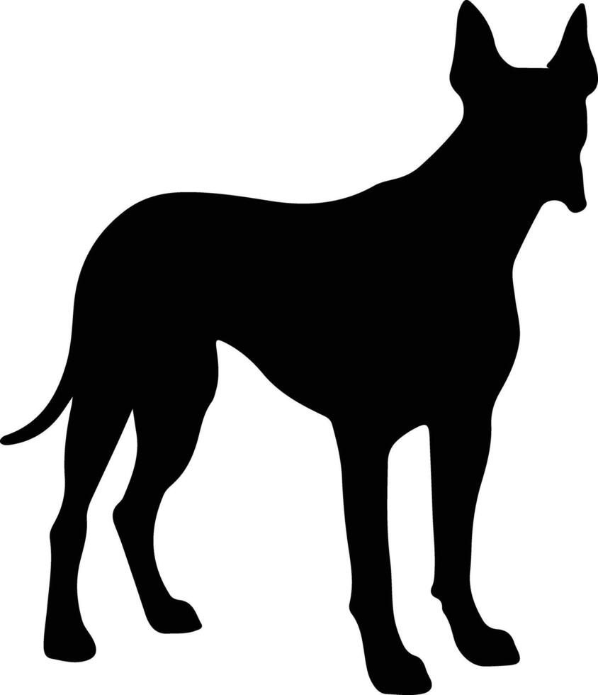 great Dane black silhouette vector