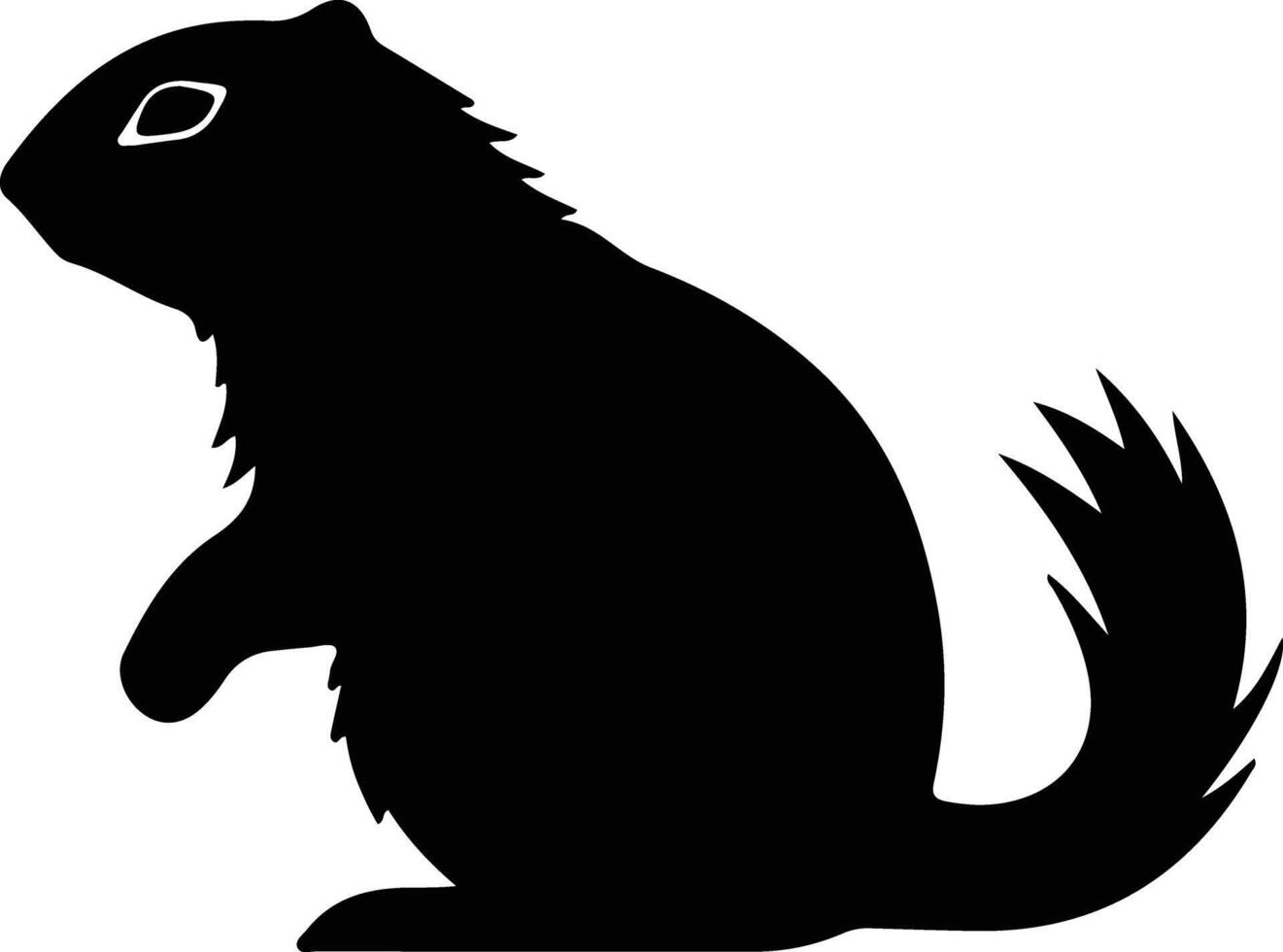 groundhog black silhouette vector