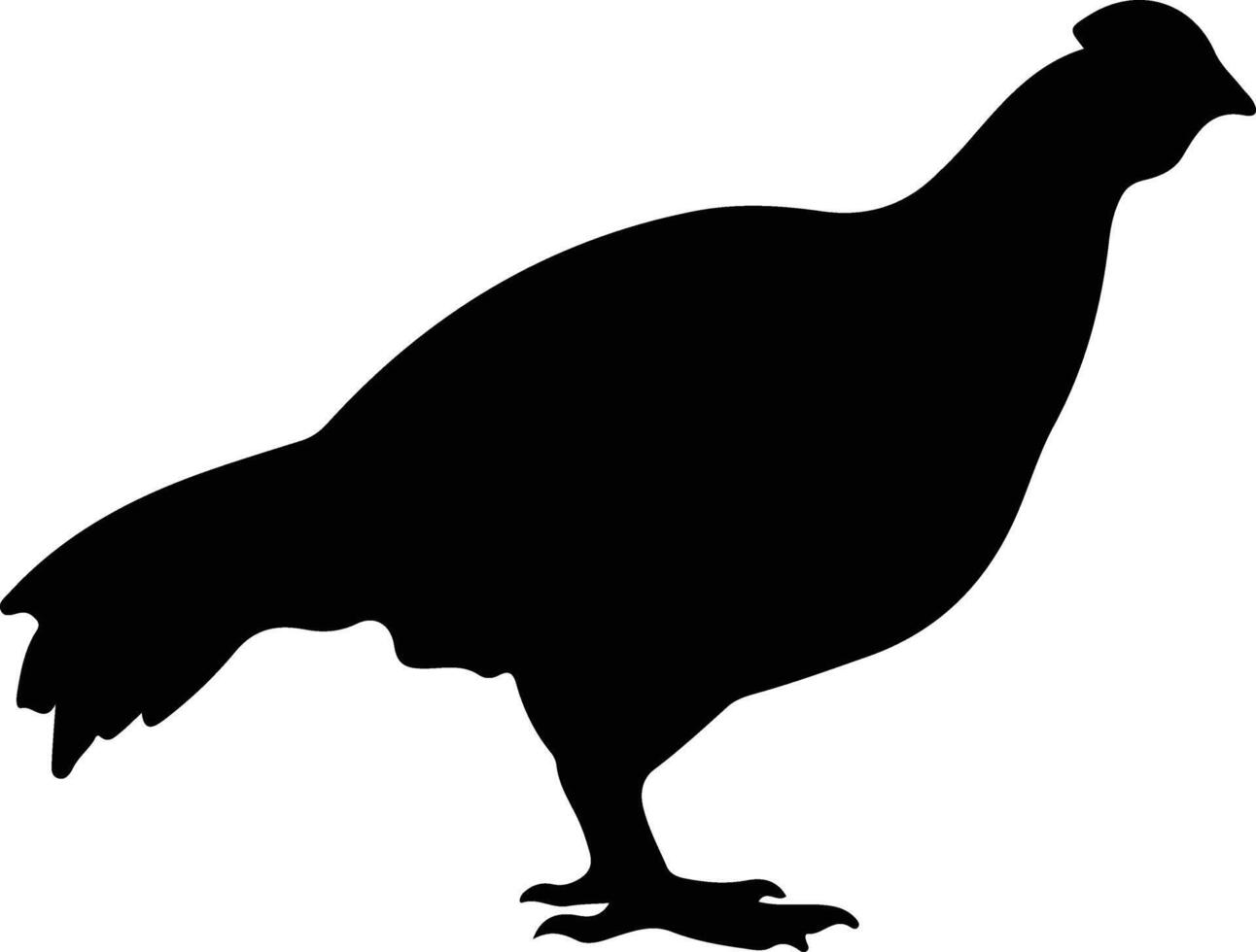 grouse black silhouette vector