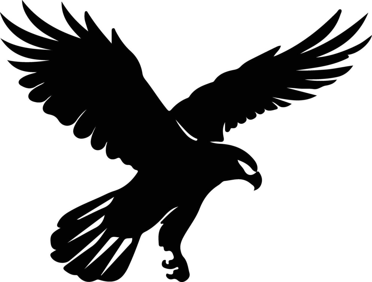 hawk black silhouette vector