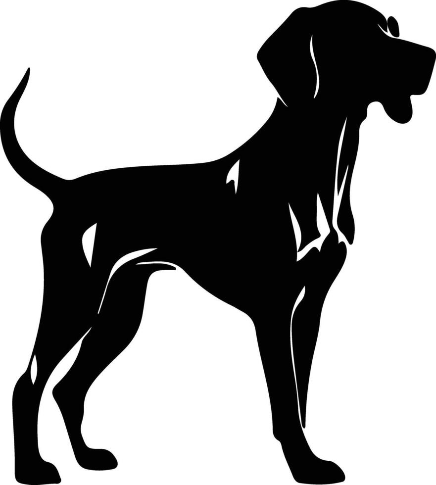 hound black silhouette vector