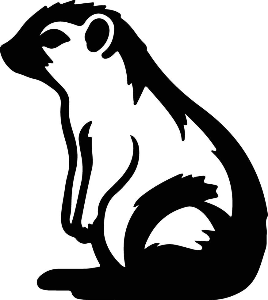 hyrax black silhouette vector