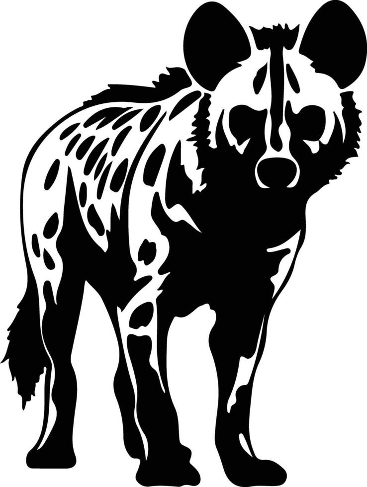 hyena black silhouette vector