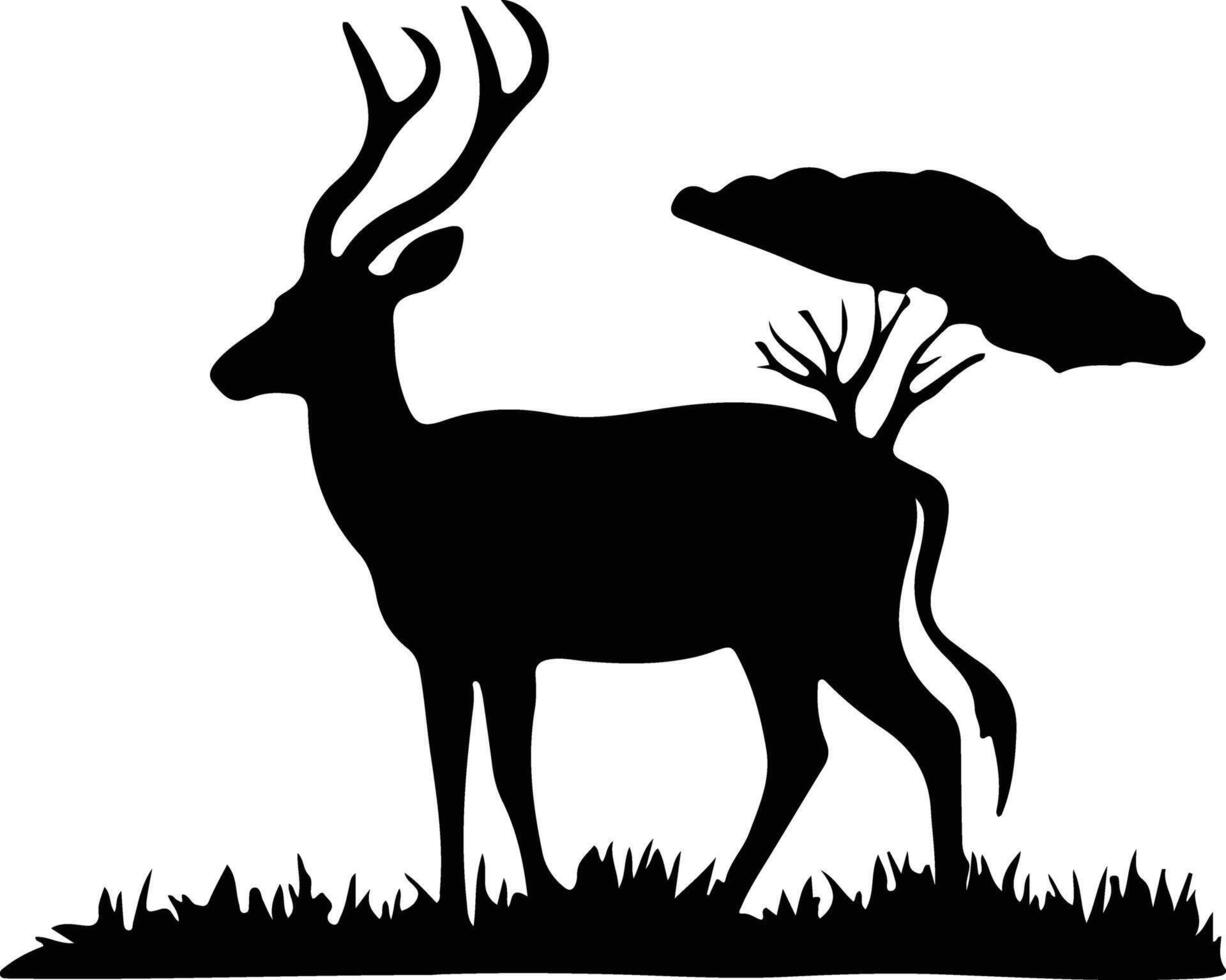 impala black silhouette vector