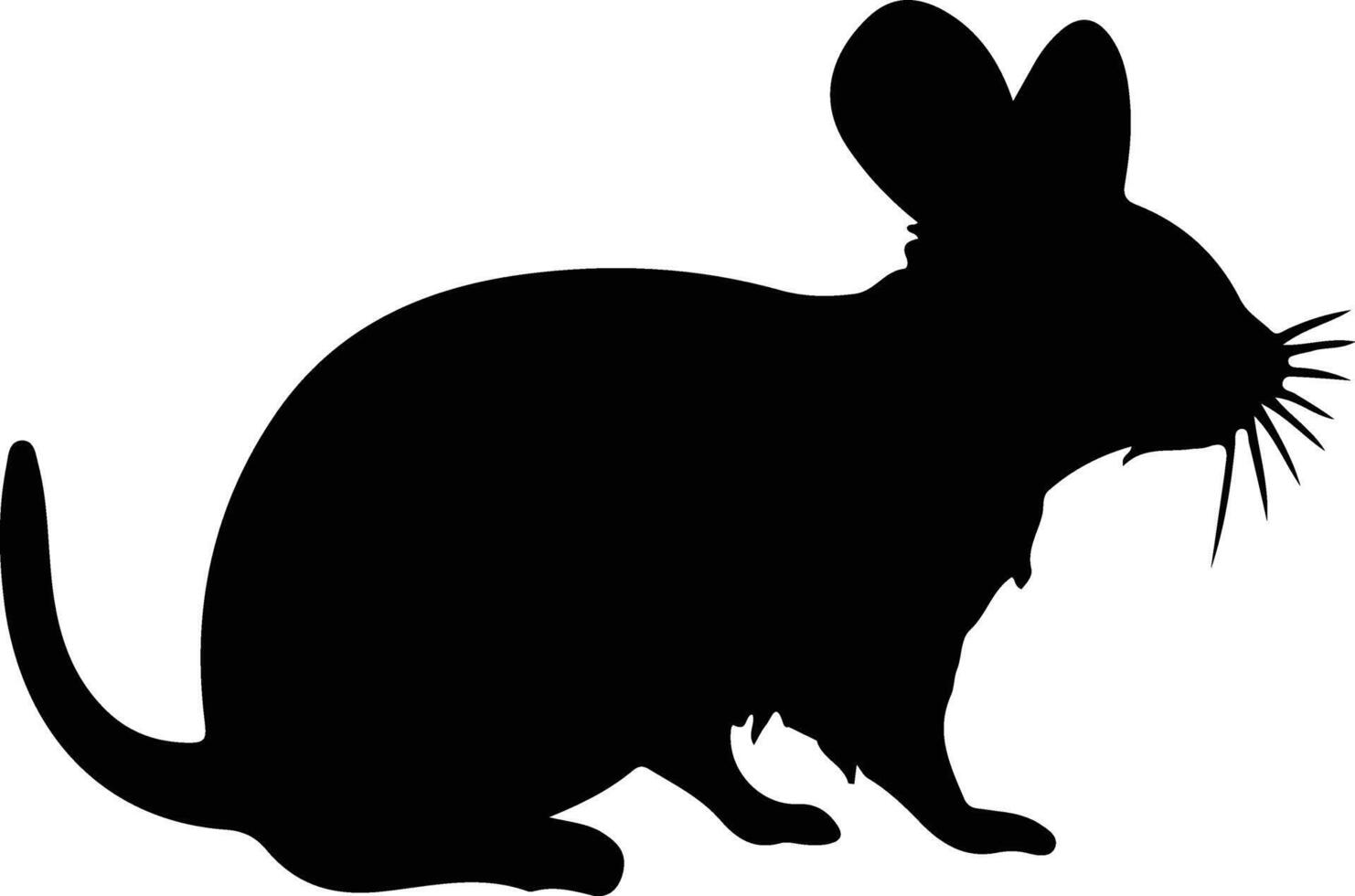 jerboa black silhouette vector