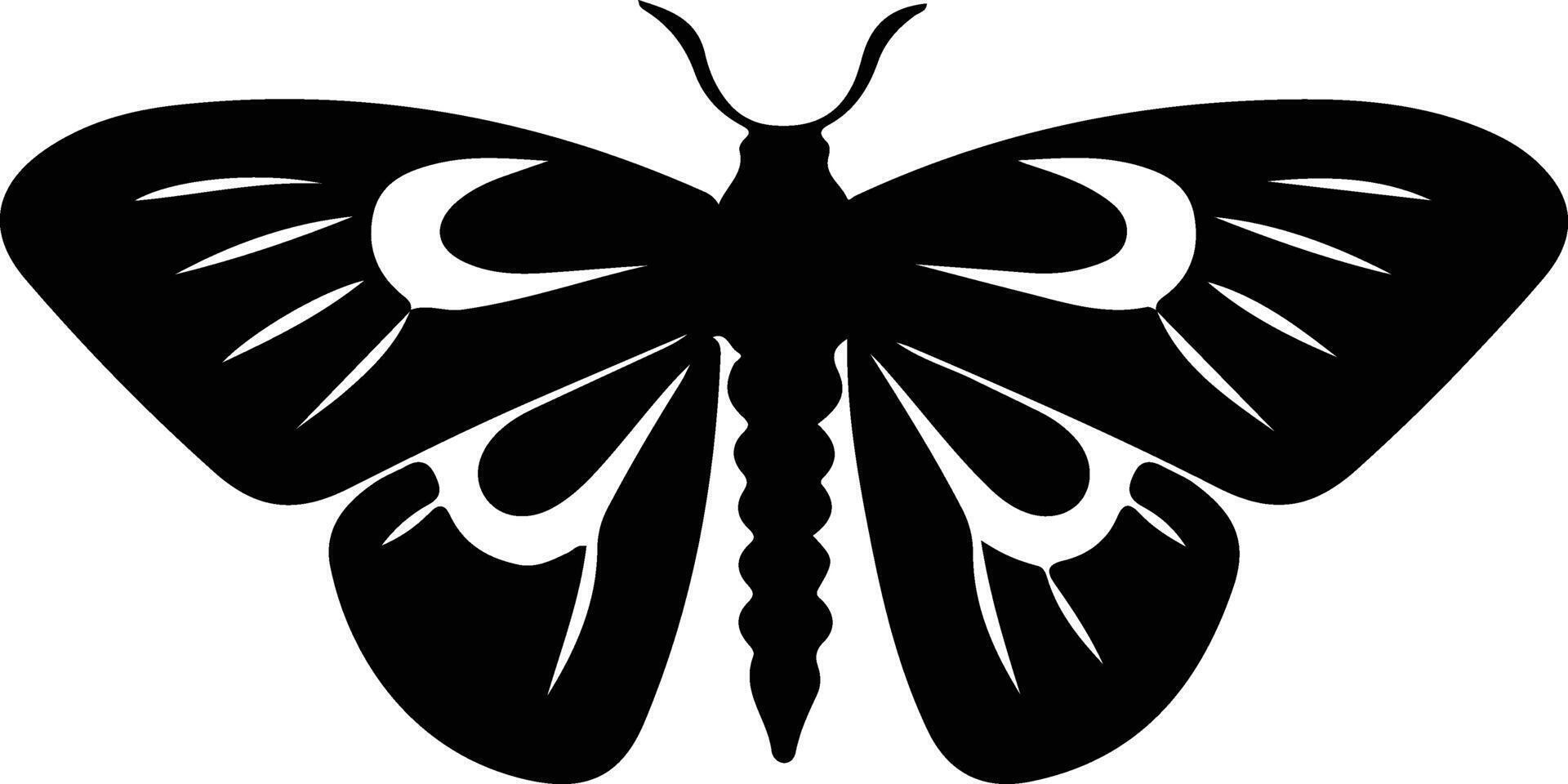 jumping bean moth black silhouette vector