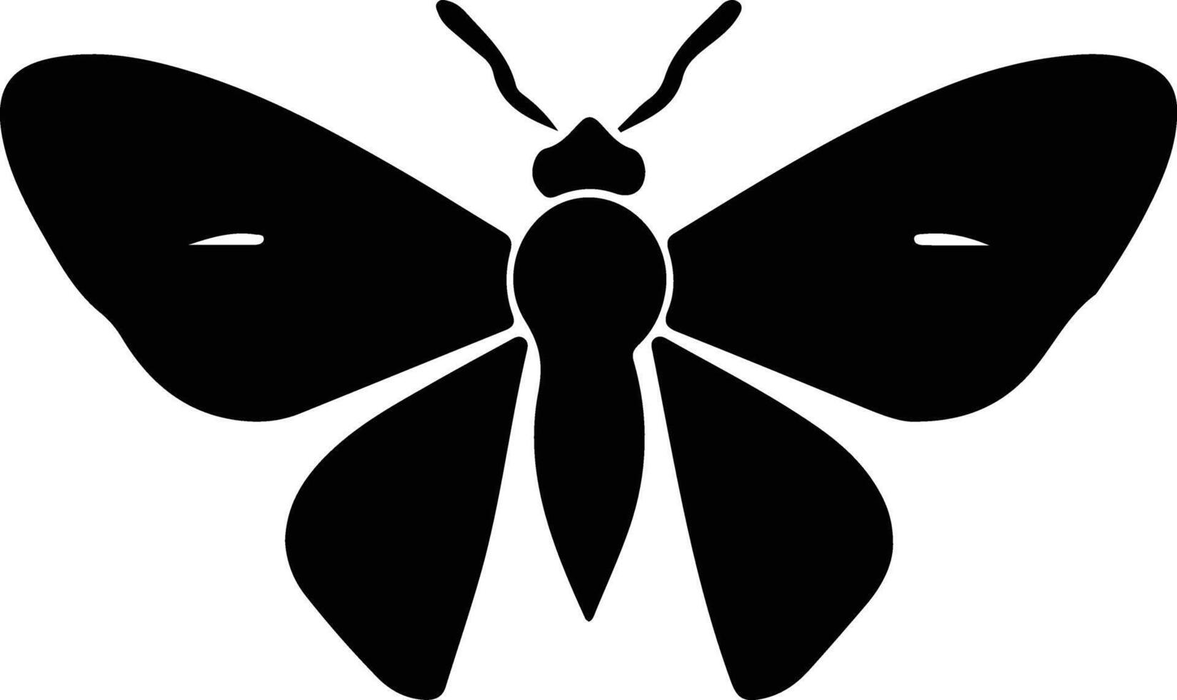 jumping bean moth black silhouette vector