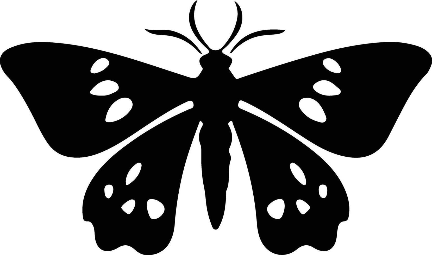 jumping bean moth black silhouette vector