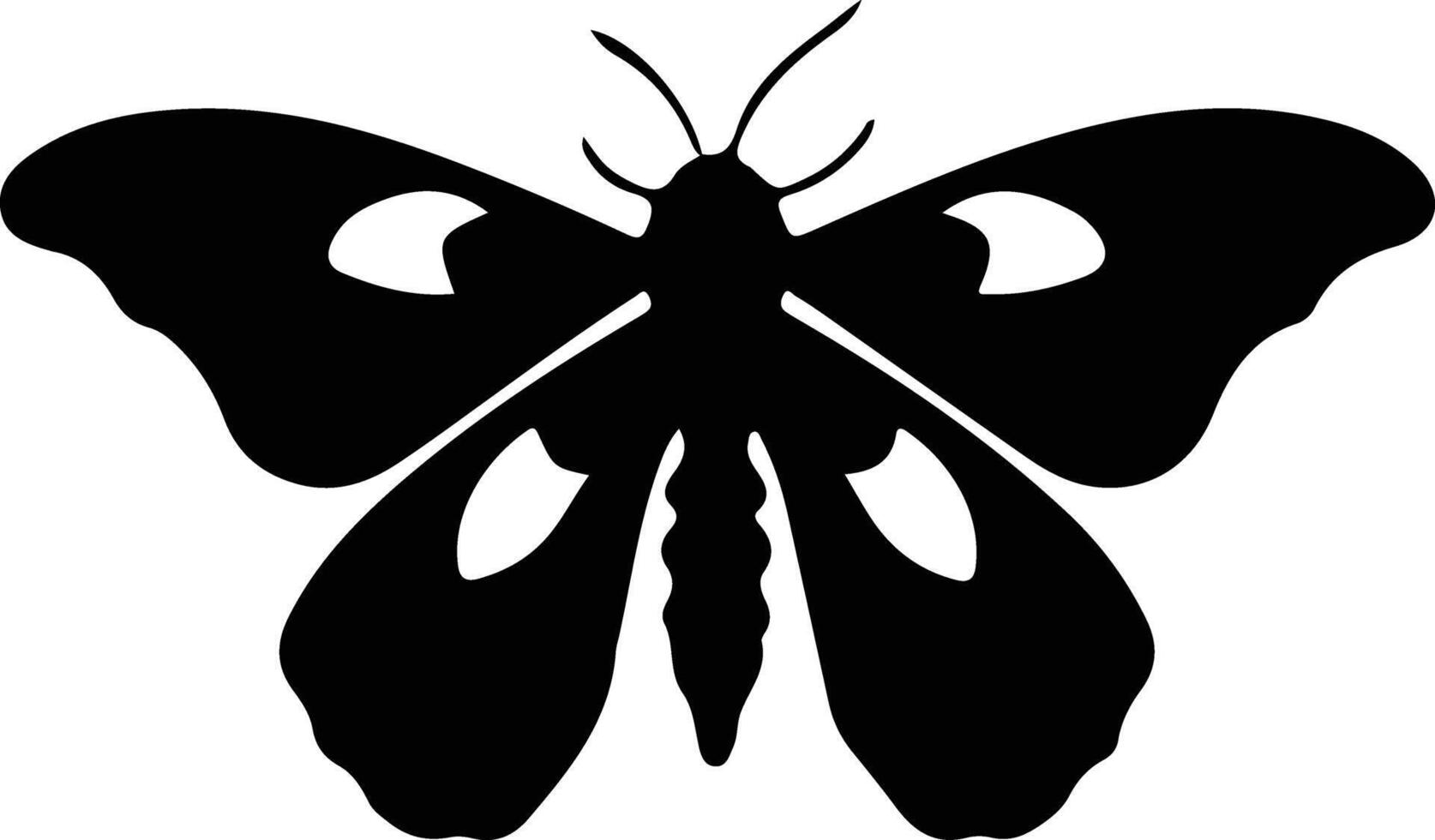 jumping bean moth black silhouette vector