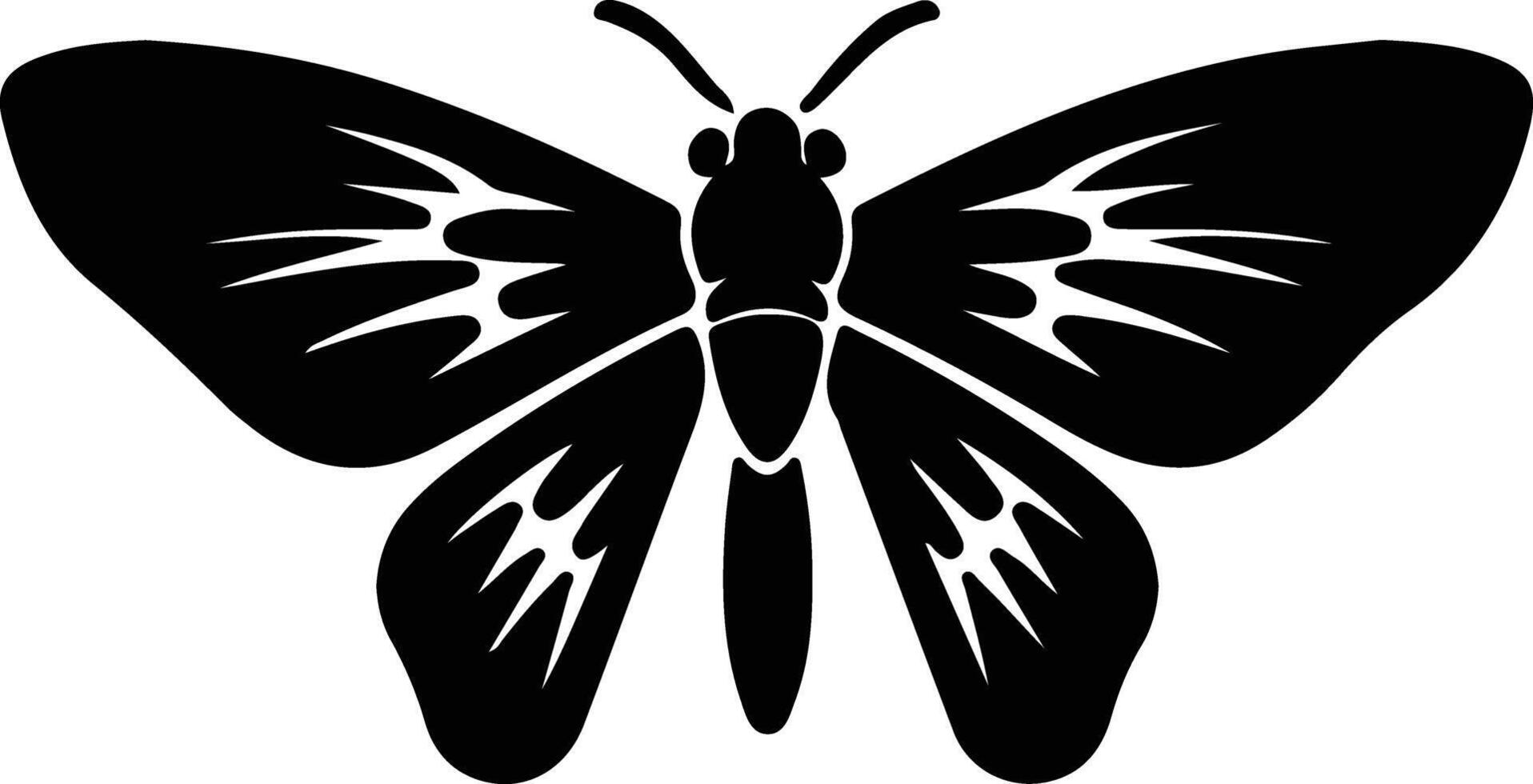 jumping bean moth black silhouette vector