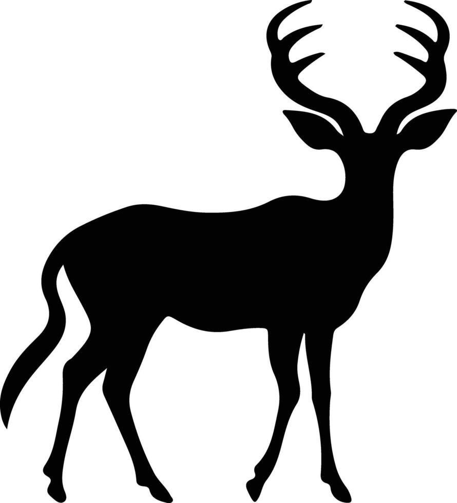 Kudu black silhouette vector
