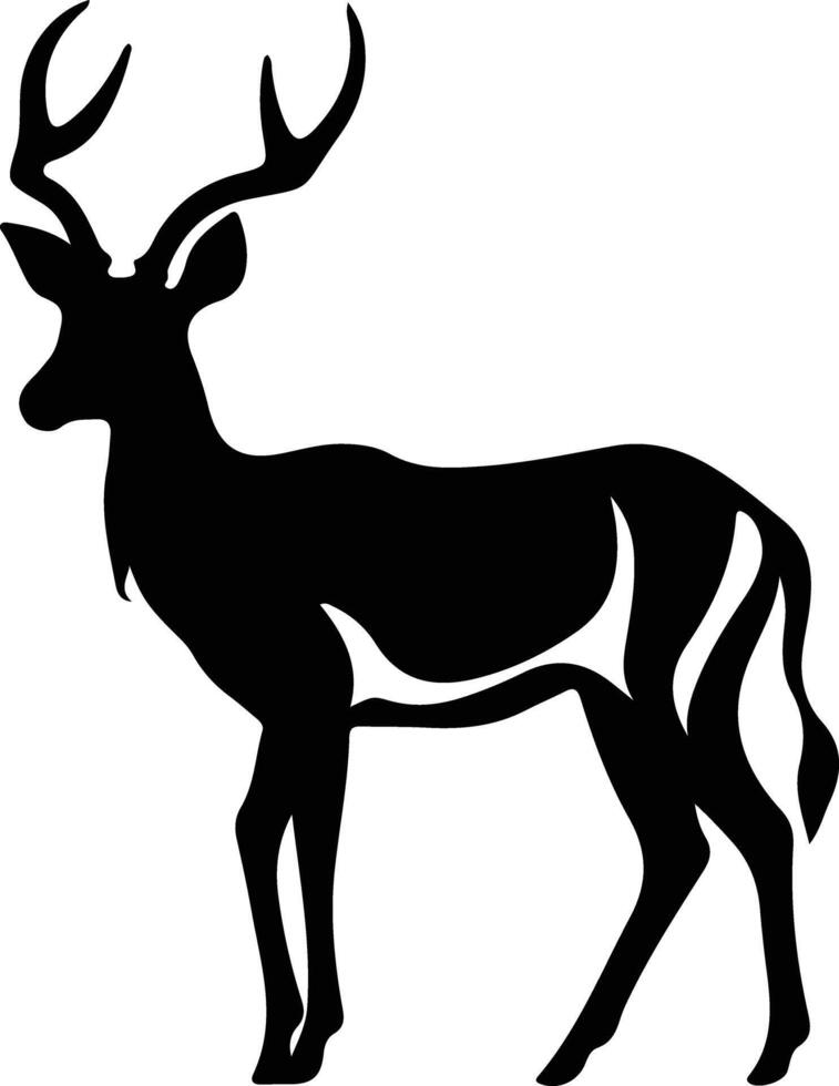 Kudu black silhouette vector