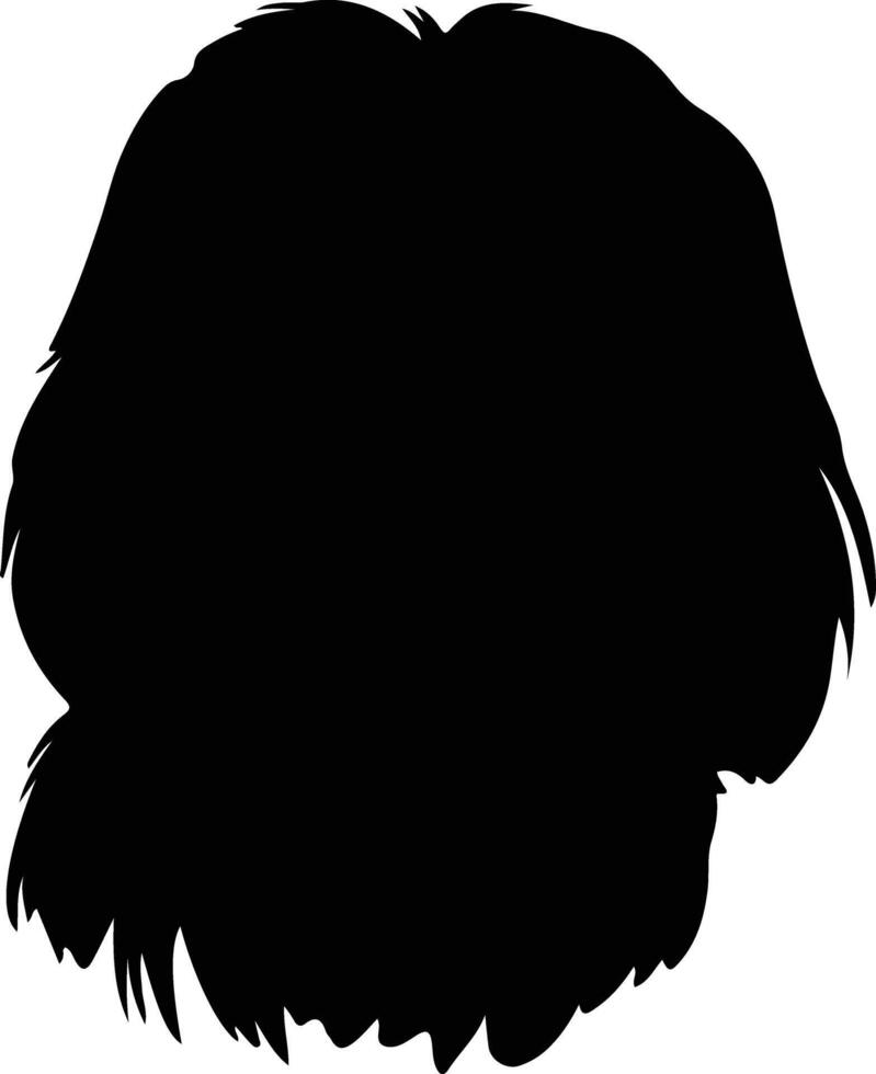 Lhasa apso black silhouette vector