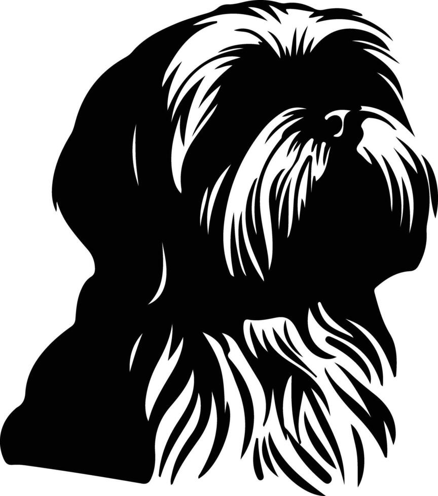 lhasa apso silueta vector