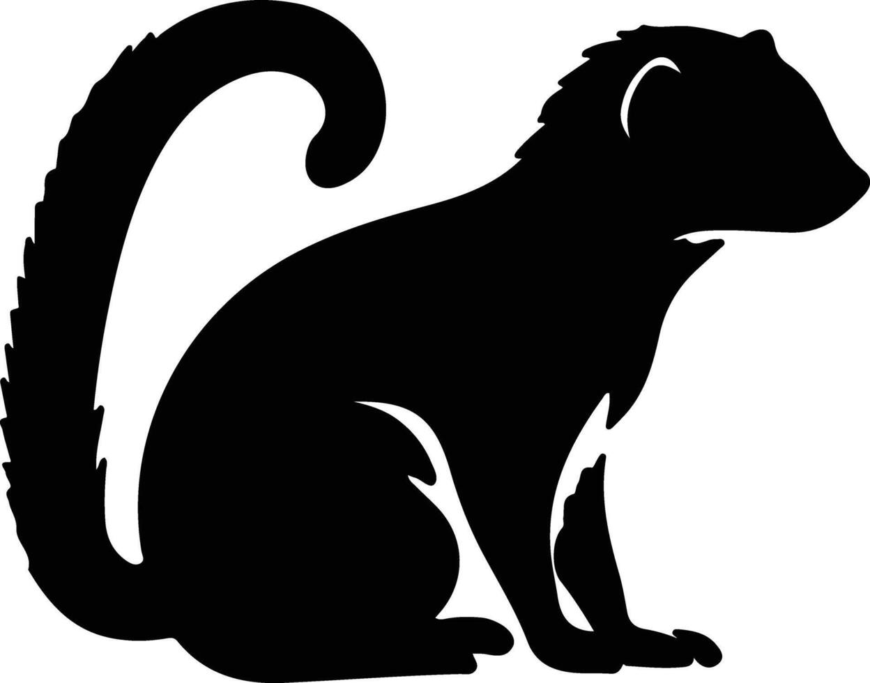 Morganucodon black silhouette vector