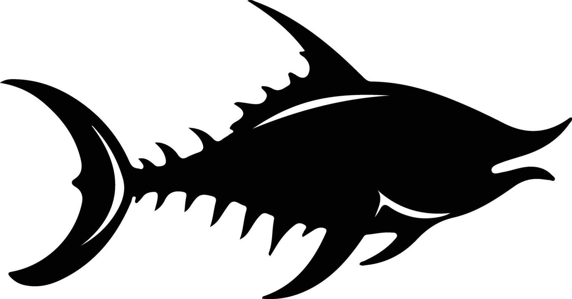Orthacanthus black silhouette vector