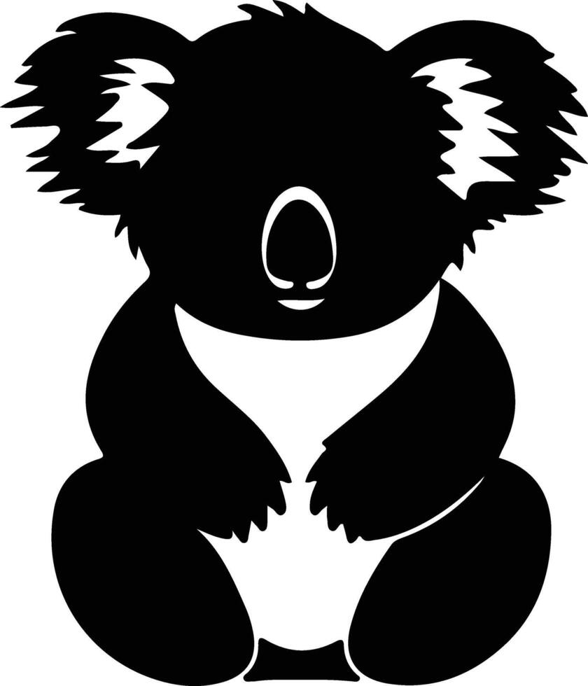koala black silhouette vector