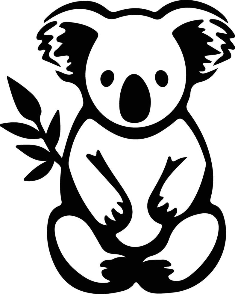 koala black silhouette vector