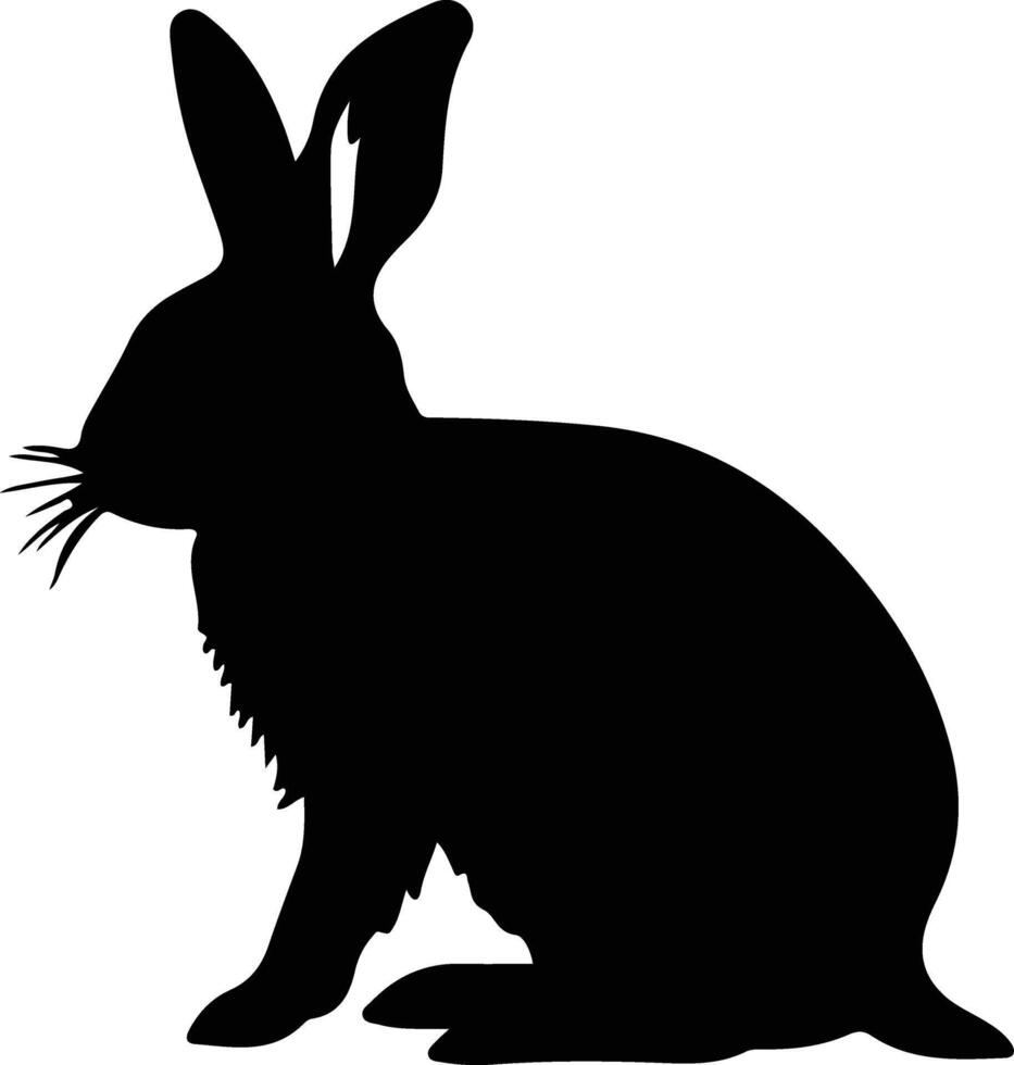 lagomorph black silhouette vector