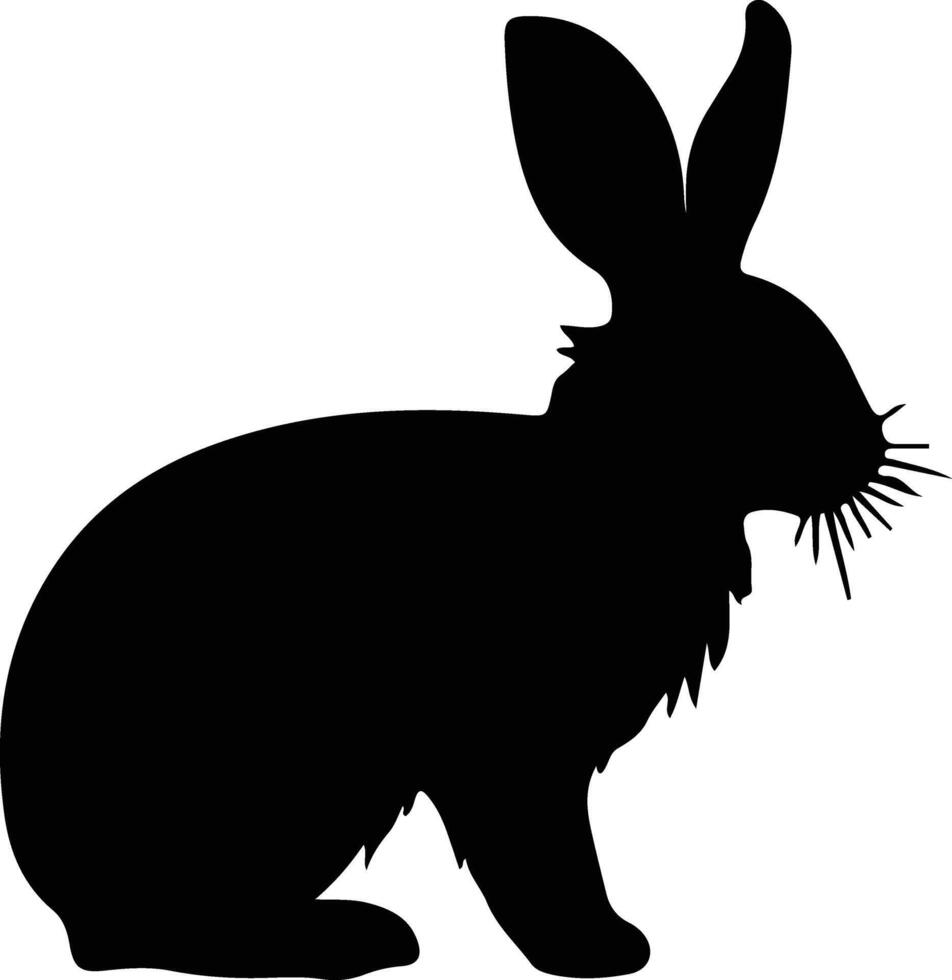 lagomorph black silhouette vector