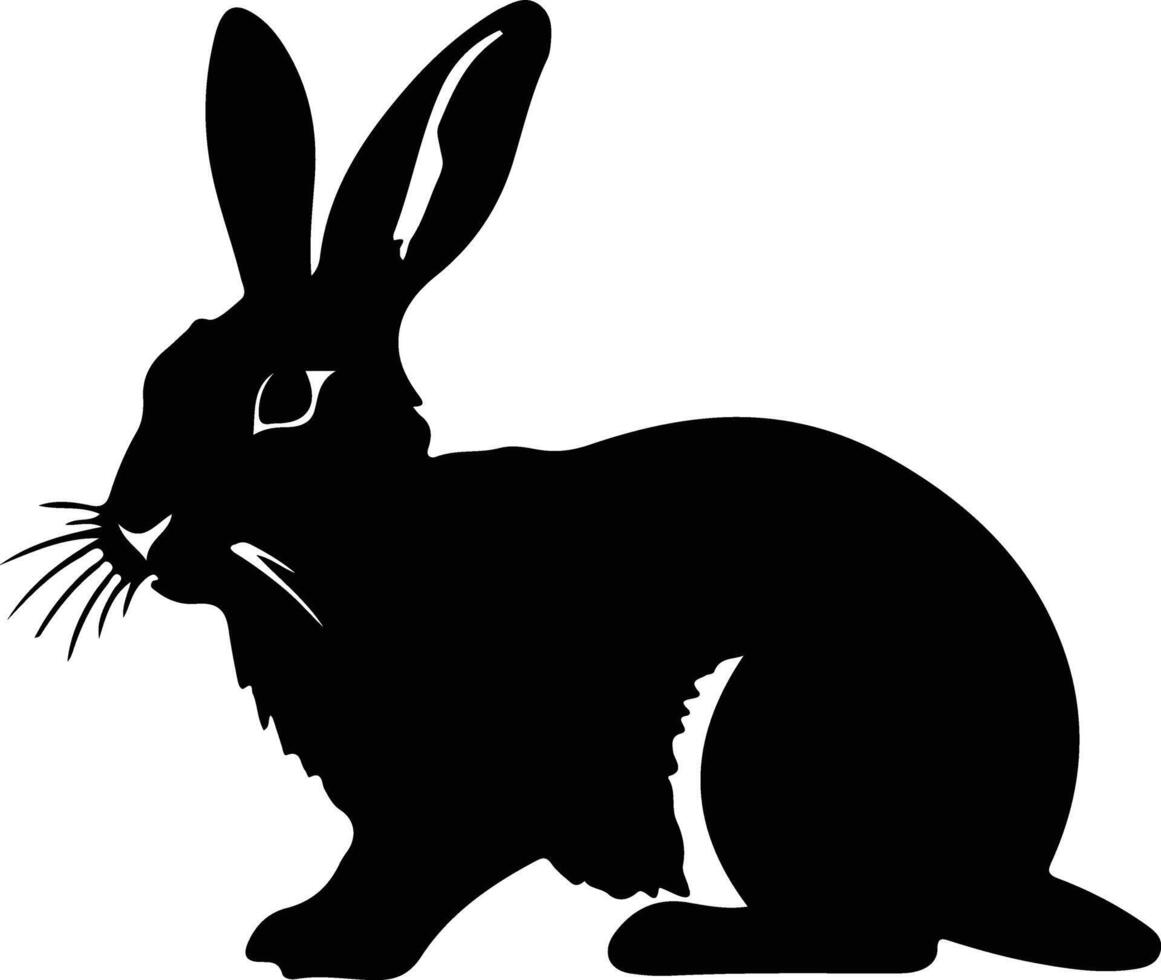 lagomorfo negro silueta vector