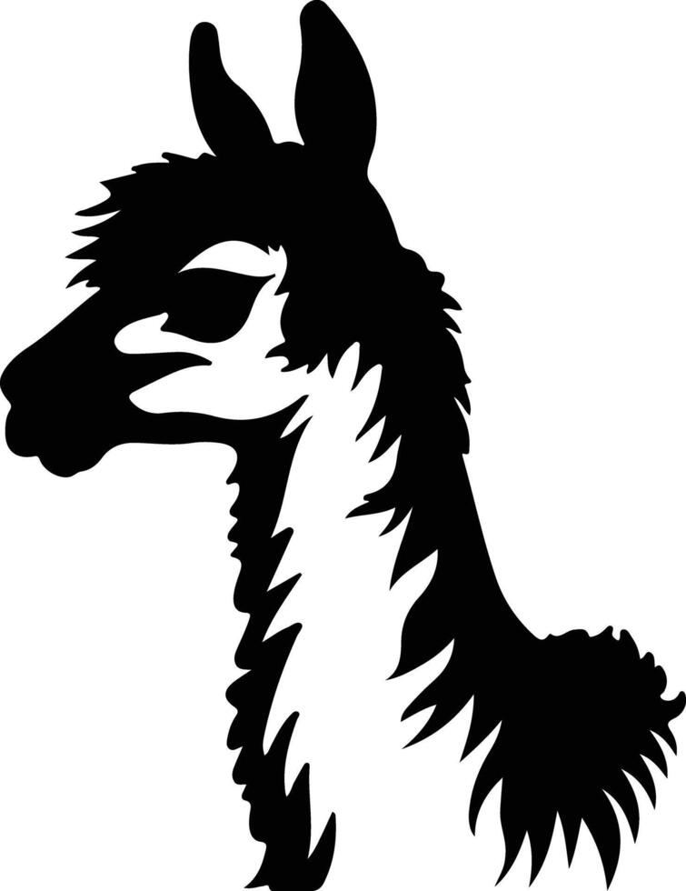 llama black silhouette vector