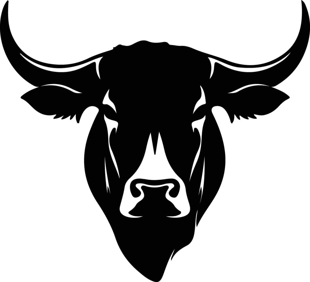 longhorn black silhouette vector