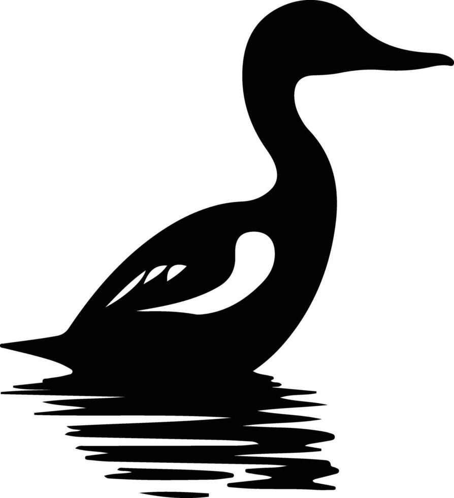 loon black silhouette vector