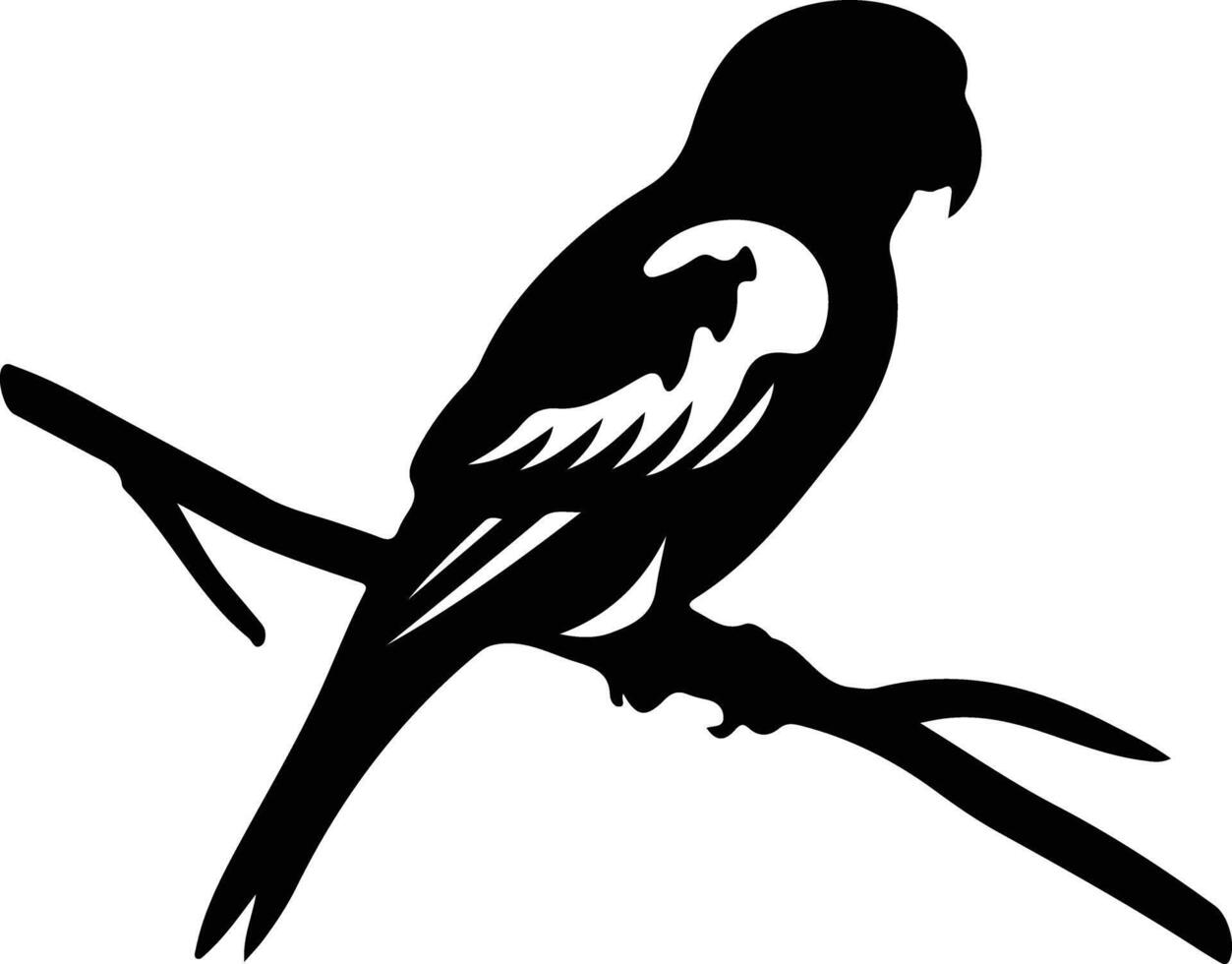 lorikeet black silhouette vector