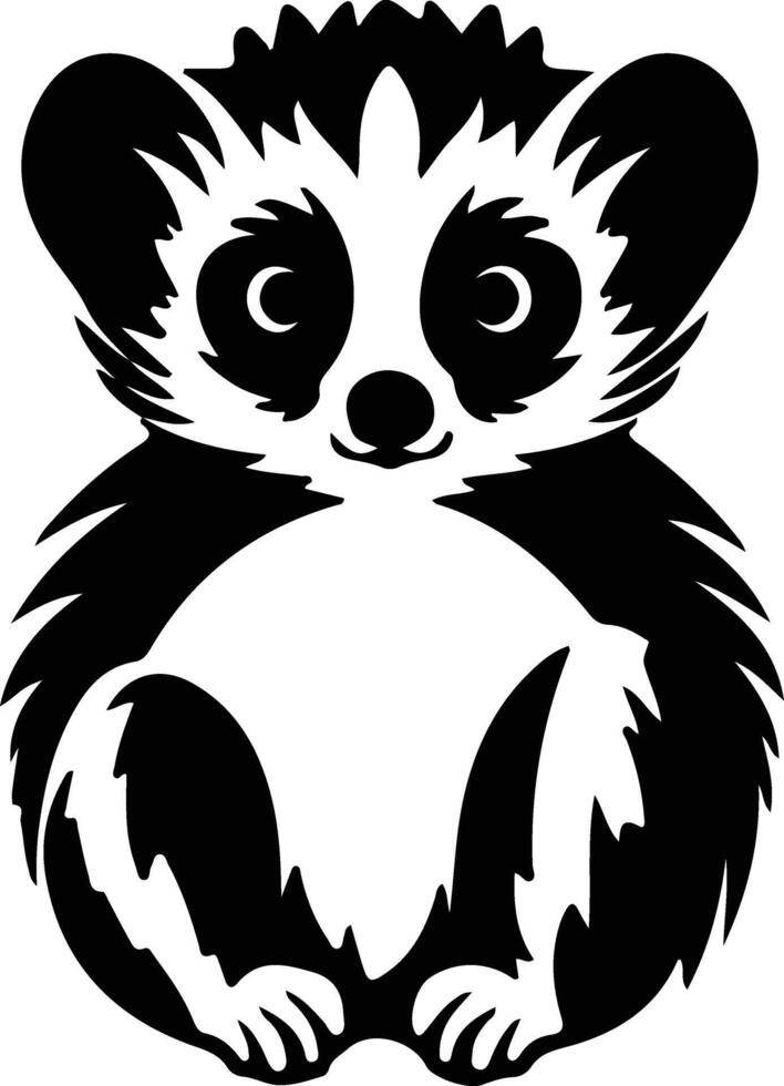 loris black silhouette vector