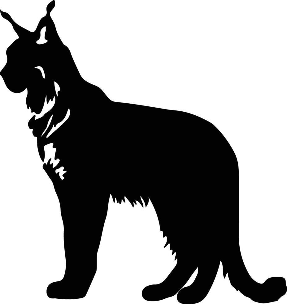 lynx black silhouette vector