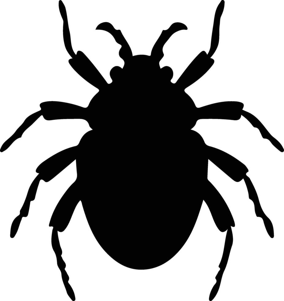 louse black silhouette vector