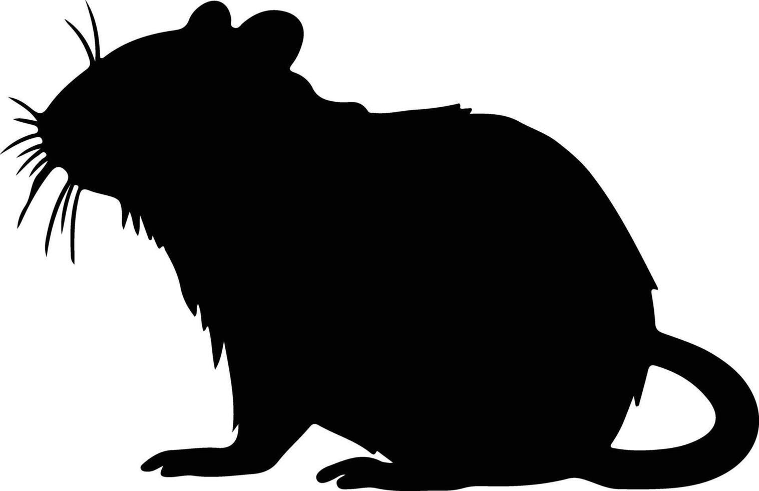 mammal black silhouette vector