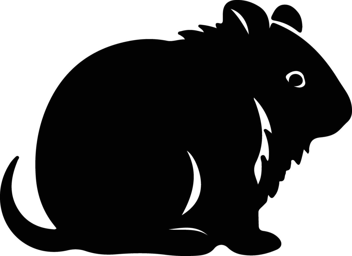 mammal black silhouette vector