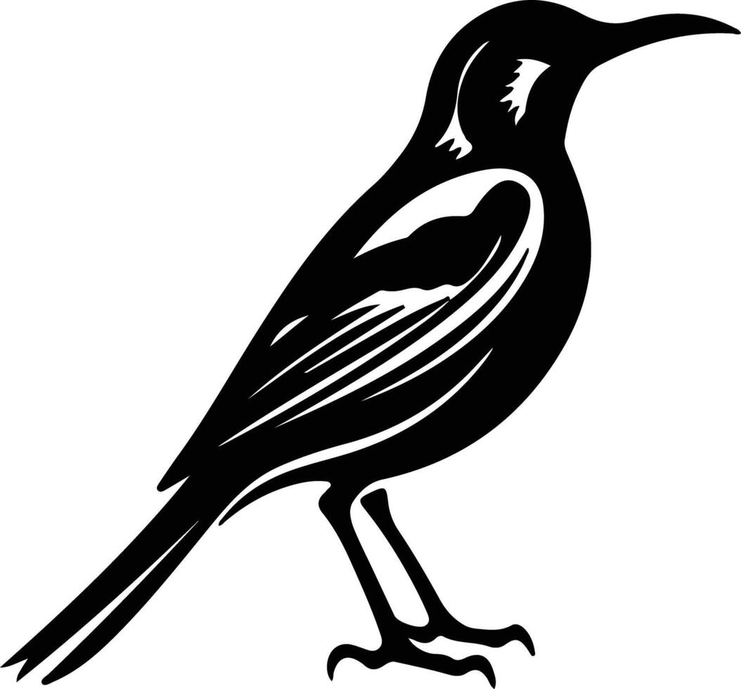 meadowlark black silhouette vector