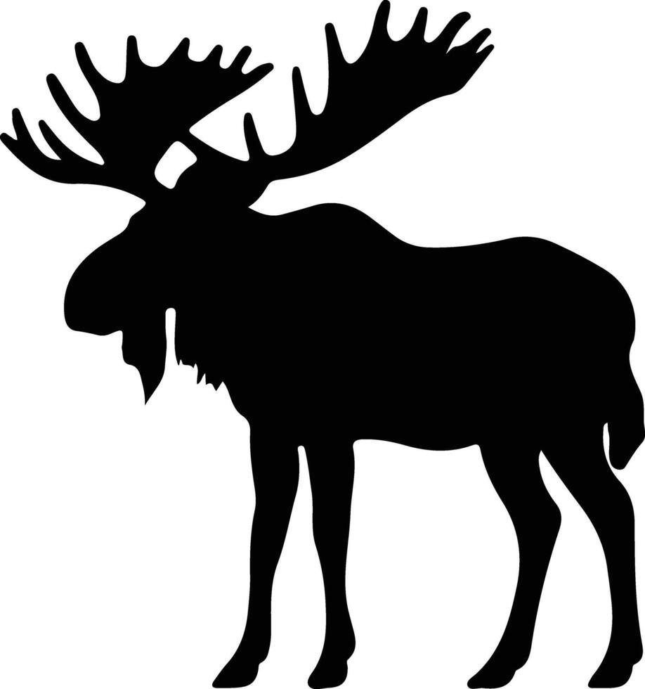 moose black silhouette vector