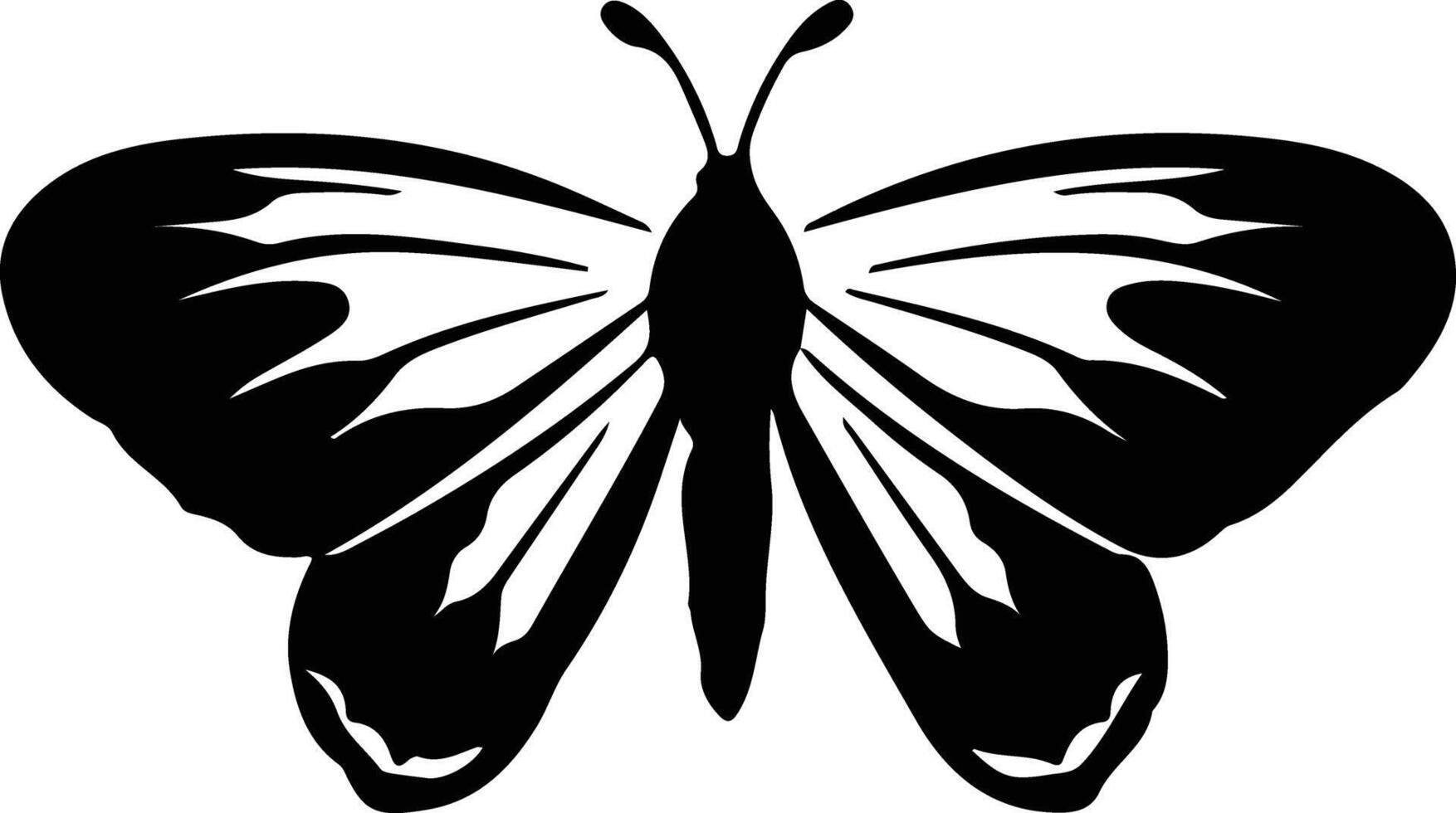 moth black silhouette vector