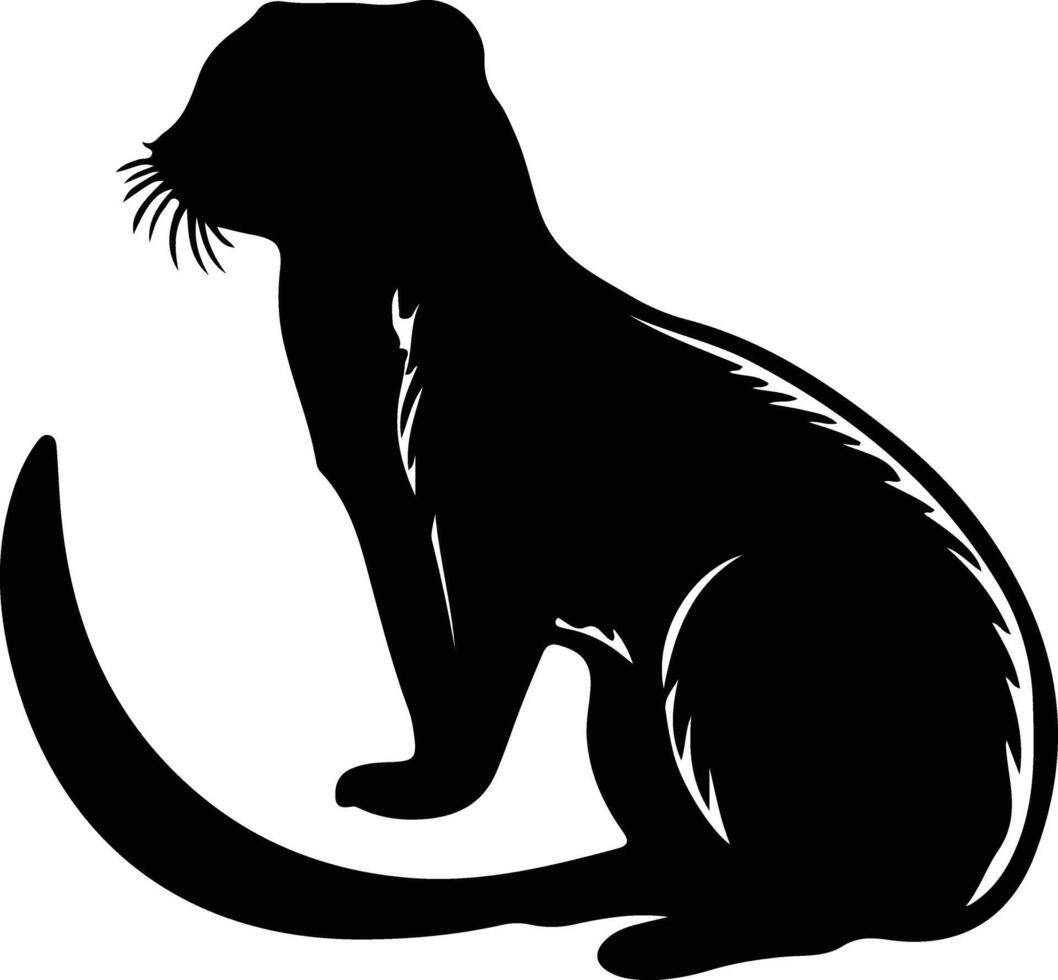 mongoose black silhouette vector