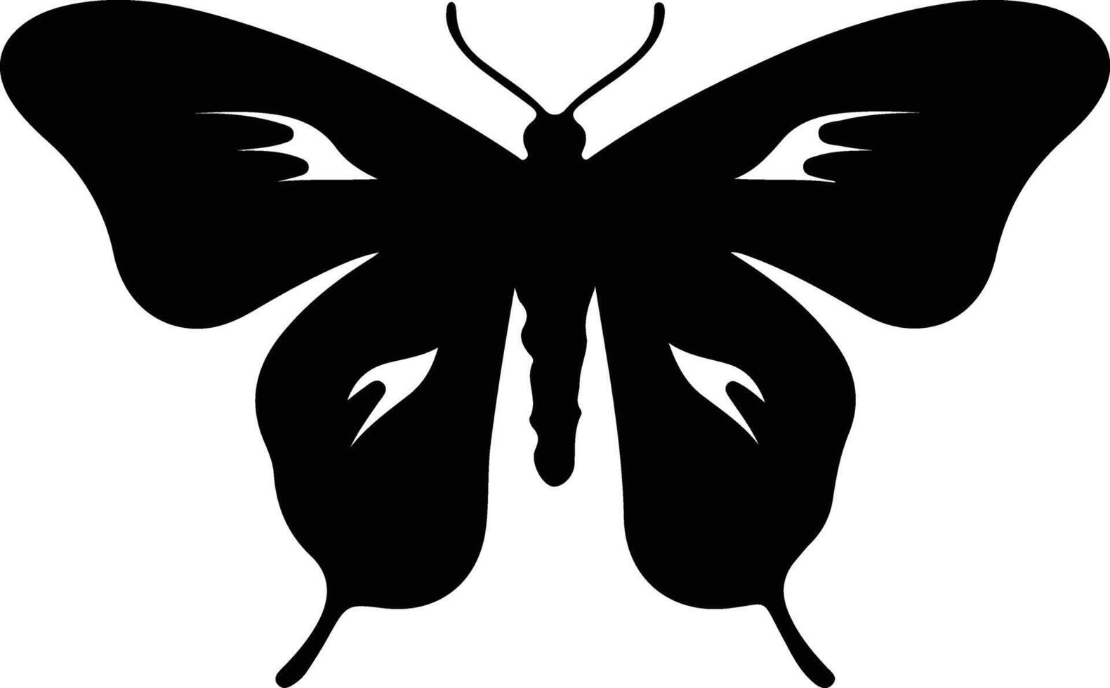 moth black silhouette vector