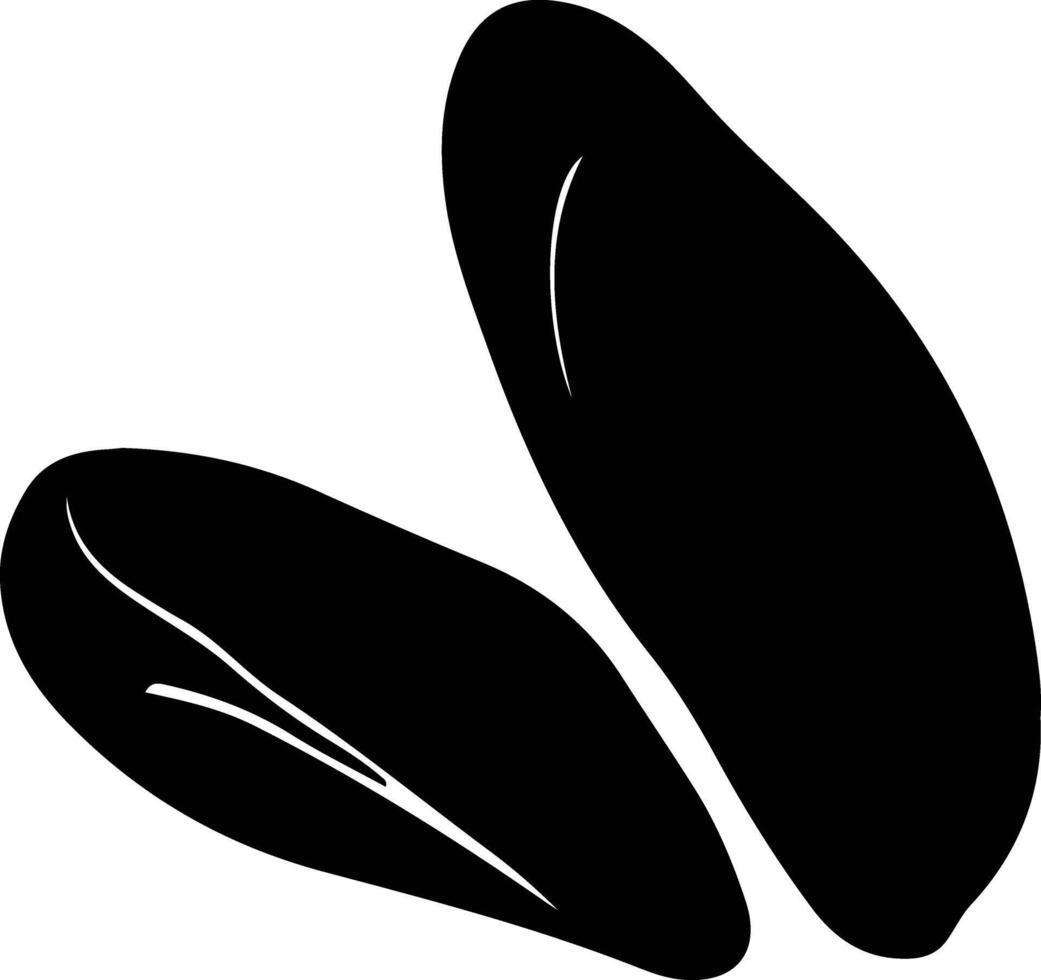 mussels black silhouette vector