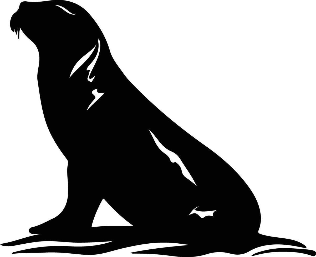 northern fur seal black silhouette 38101953 Vector Art at Vecteezy