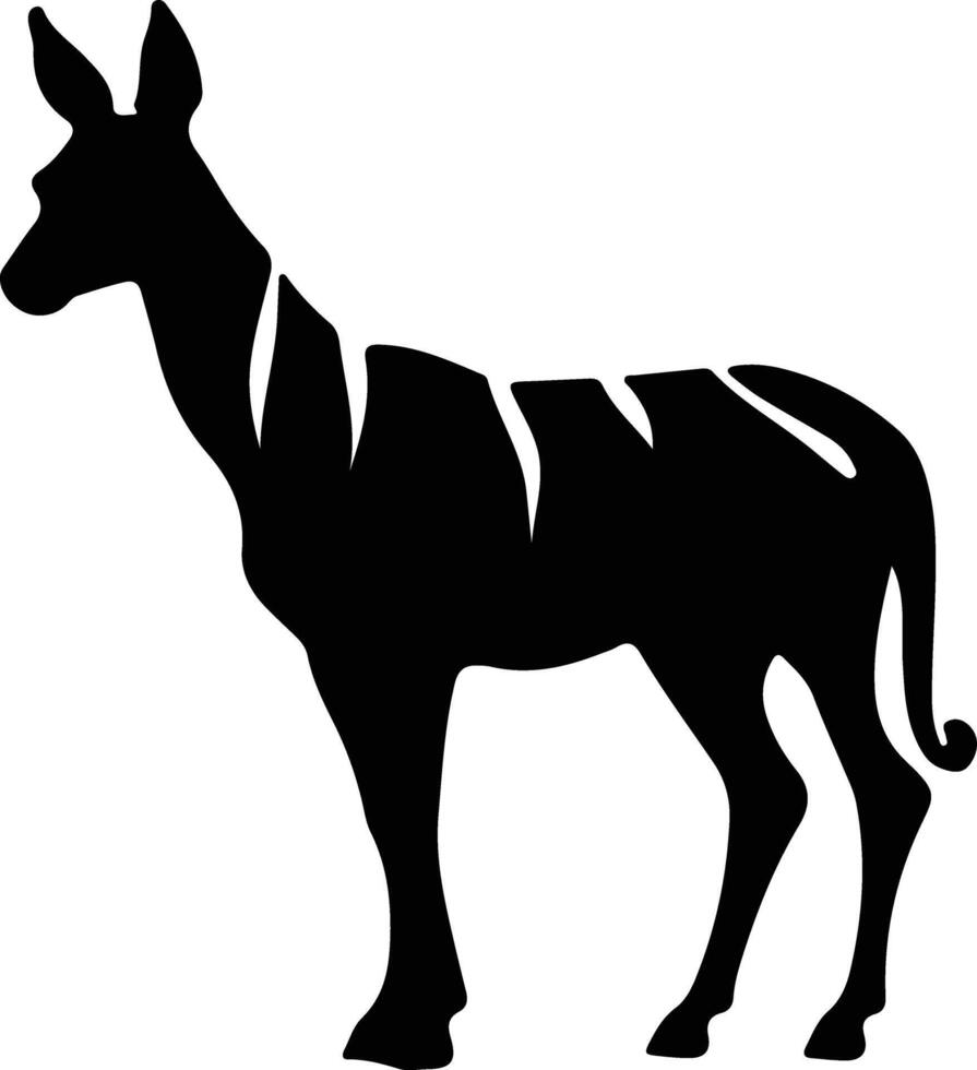 okapi black silhouette vector