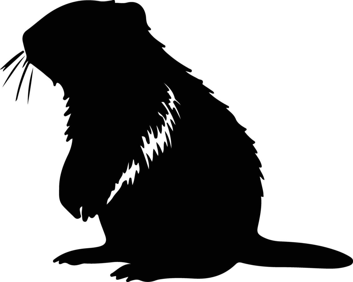 nutria negro silueta vector