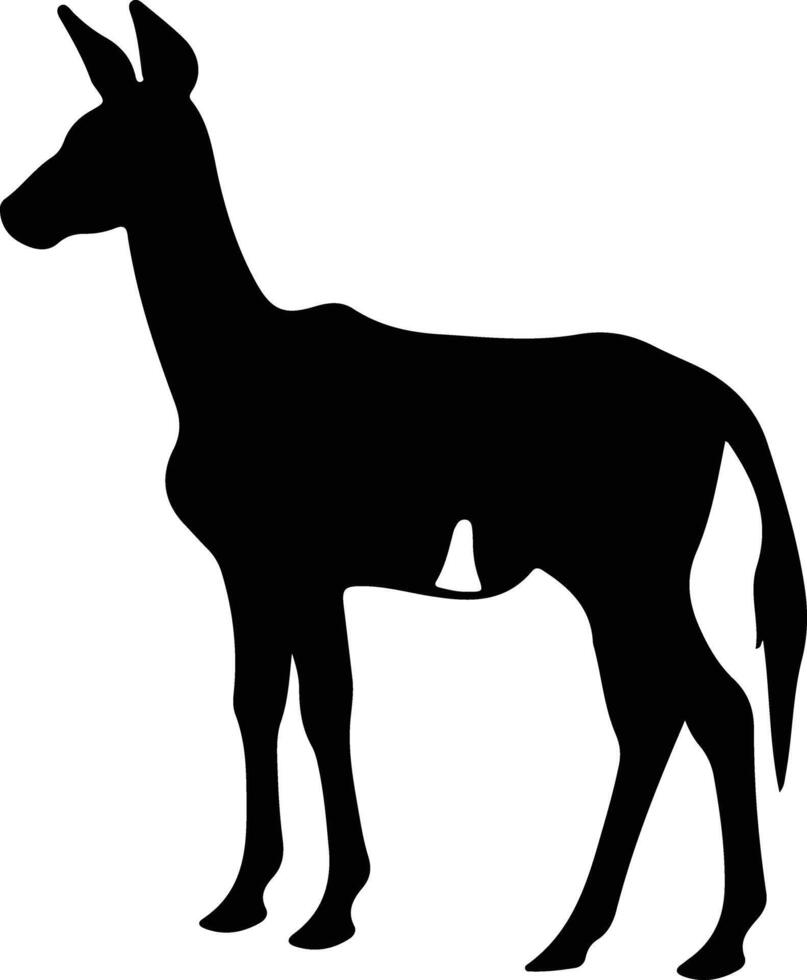 okapi black silhouette vector