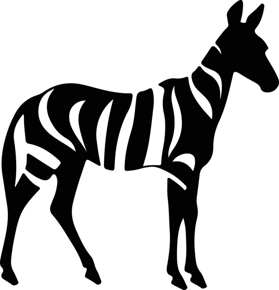 okapi black silhouette vector