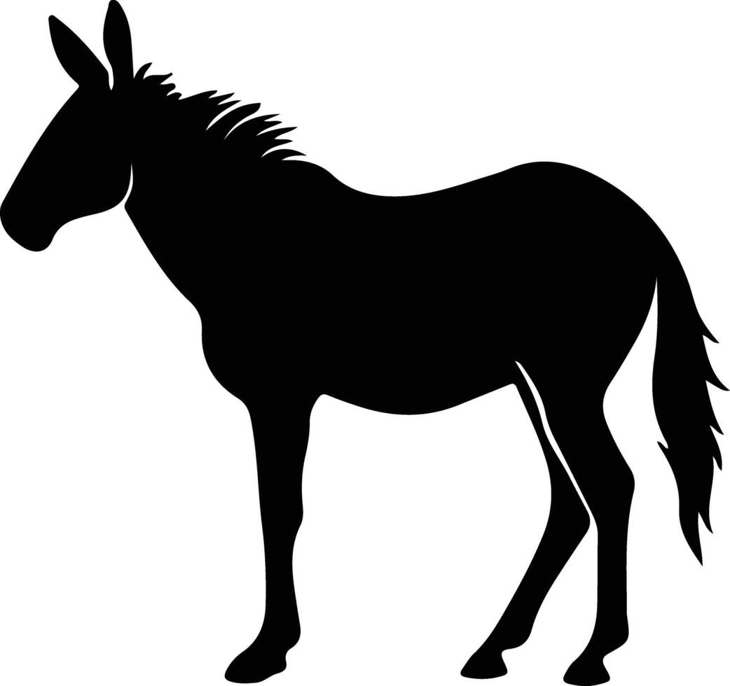 onager black silhouette vector