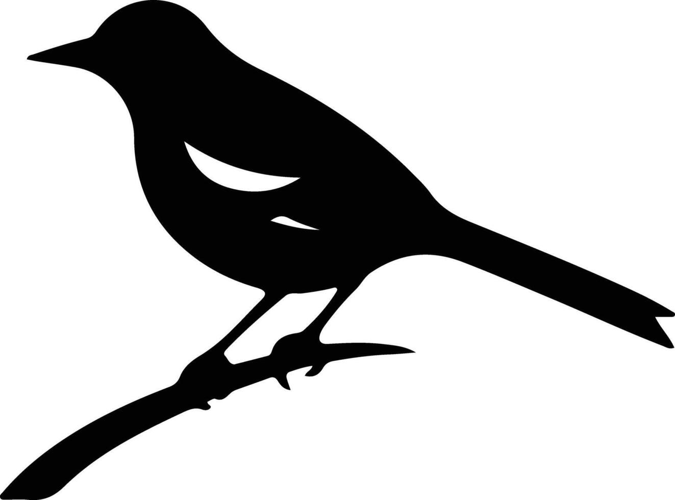 oriole black silhouette vector